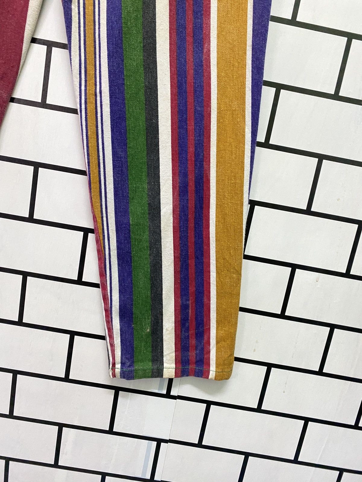 Vintage Striped Multicolour Baggy Pants - 17