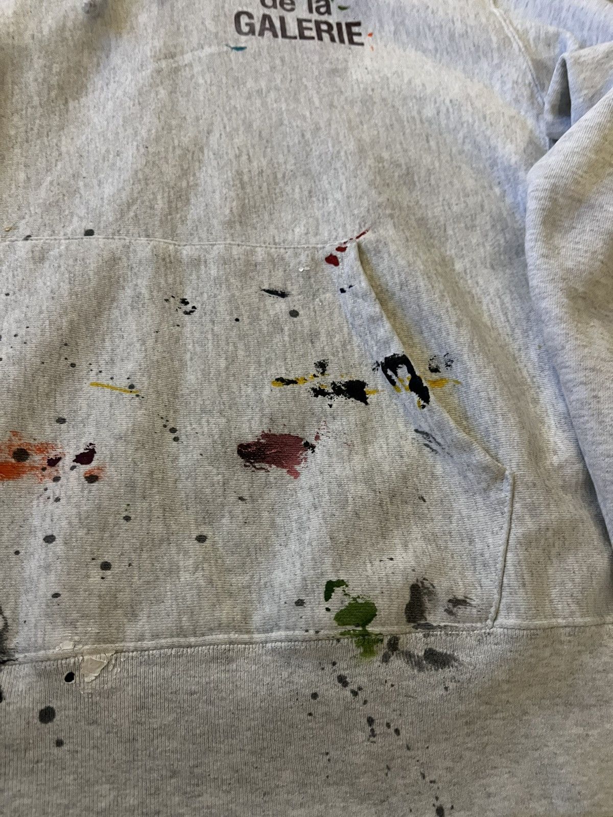 Paint splatter French logo hoodie - 4