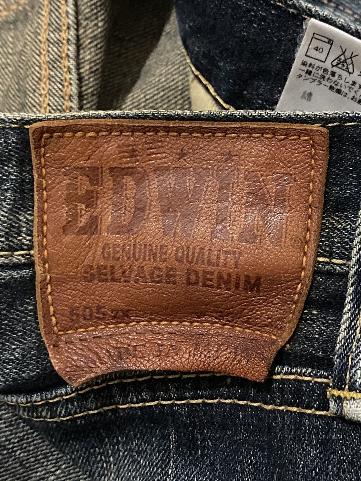 Vintage Edwin Japan 505 ZX Selvedge Orange Tab Straight Cut - 20