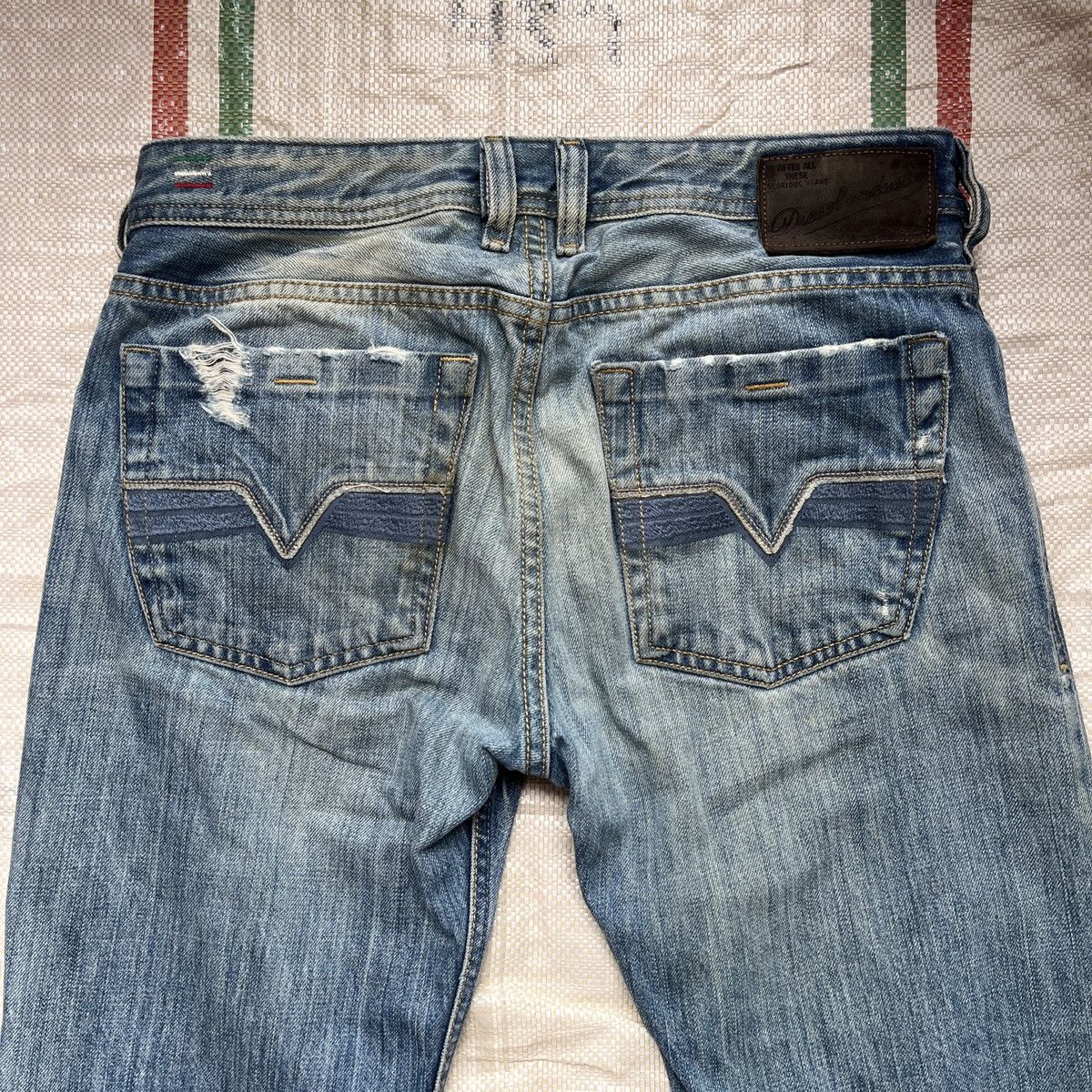 Distressed Diesel Black Zatiny Denim Jeans Made In Italy - 20