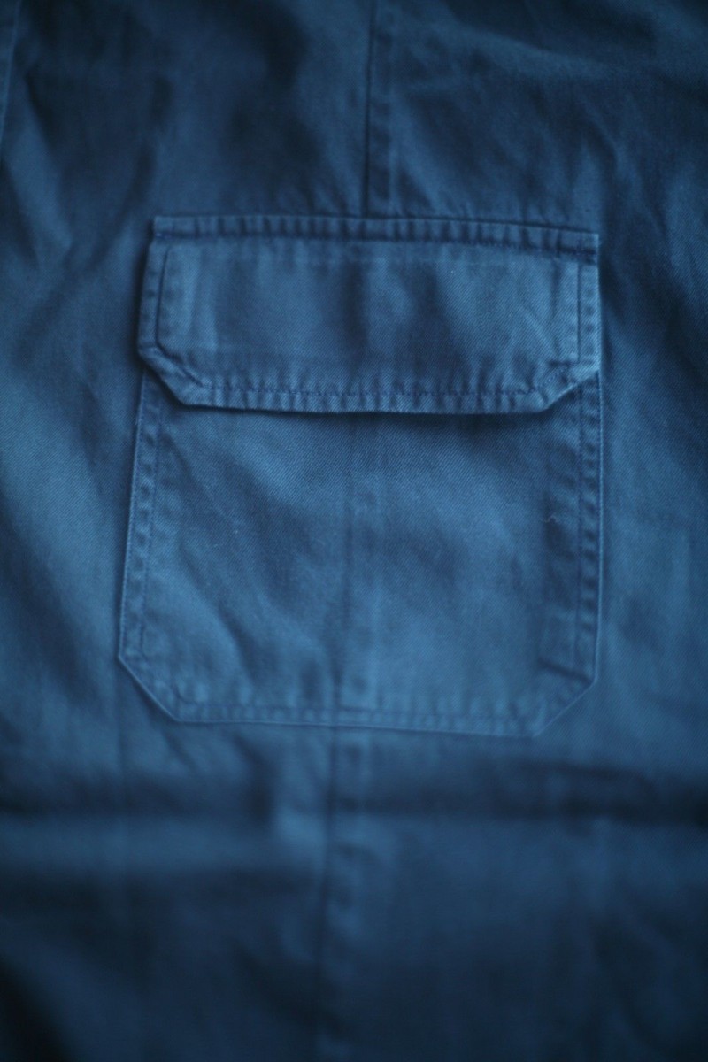 Navy Blue Short Sleeve Chest Pocket Shirt - 3
