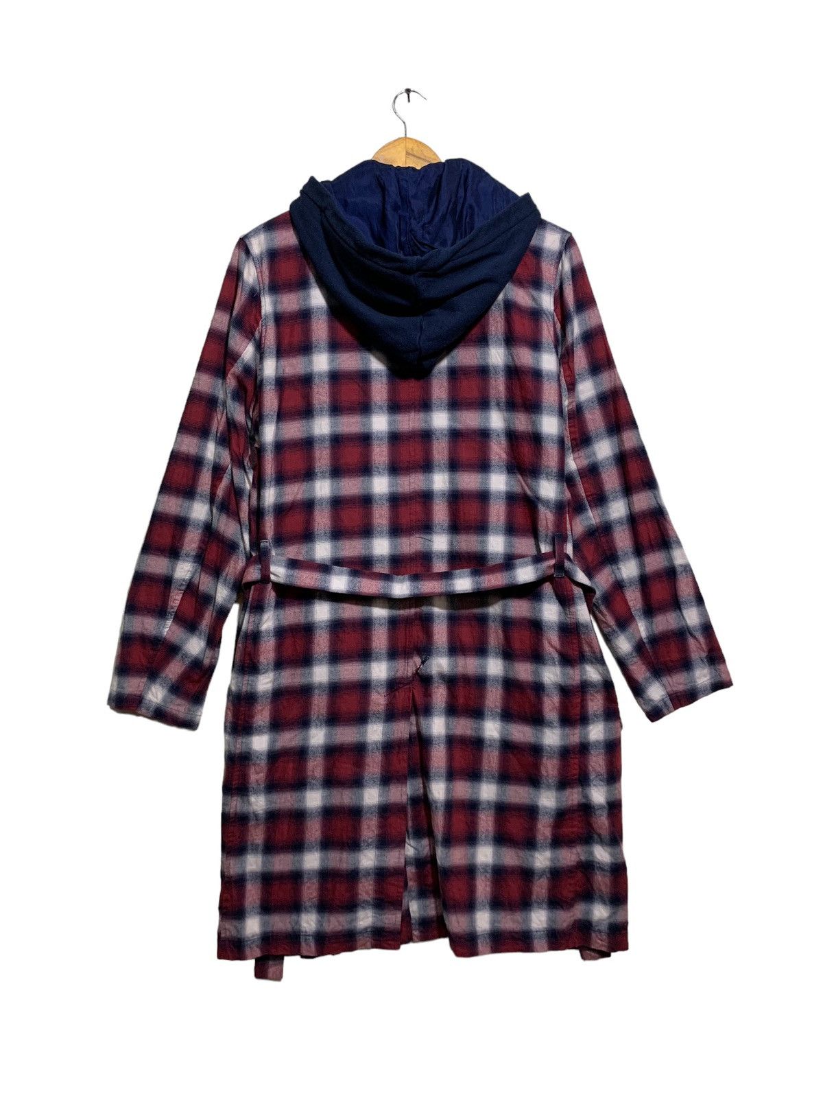 🔥John UNDERCOVER TARTANS TRENCH COATS HOODIE - 6