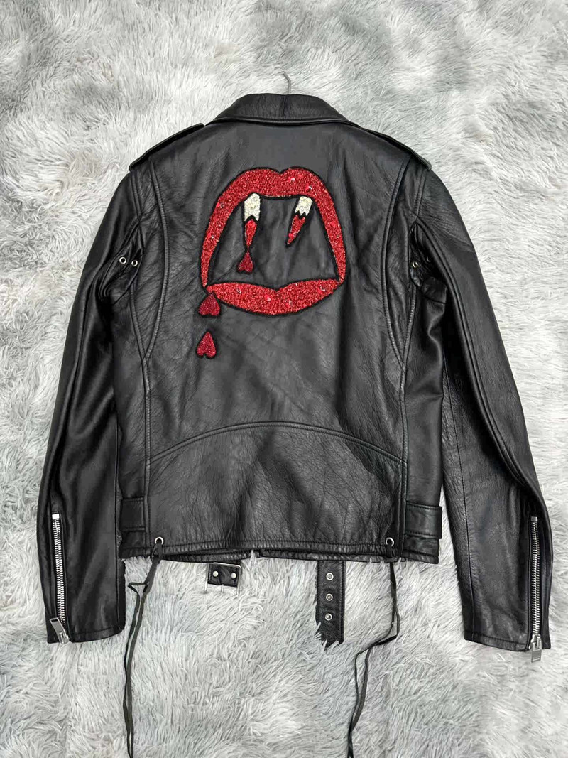 SAINT LAURENT Saint Laurent SLP L17 Bloodtooth Leather Jacket