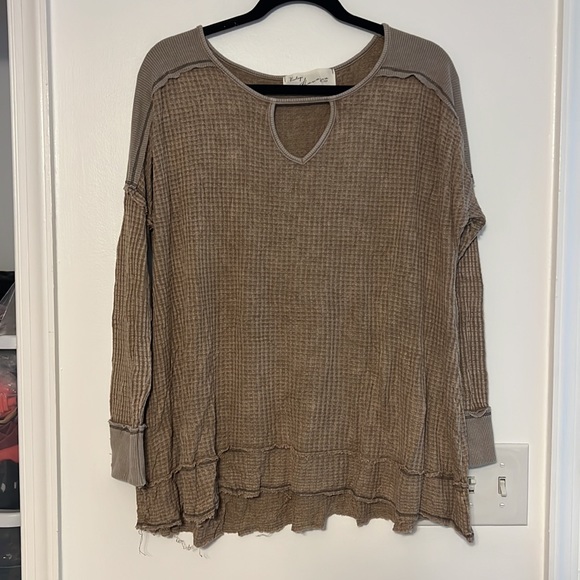 Vintage Havana Soft Waffle Knit Top - 1