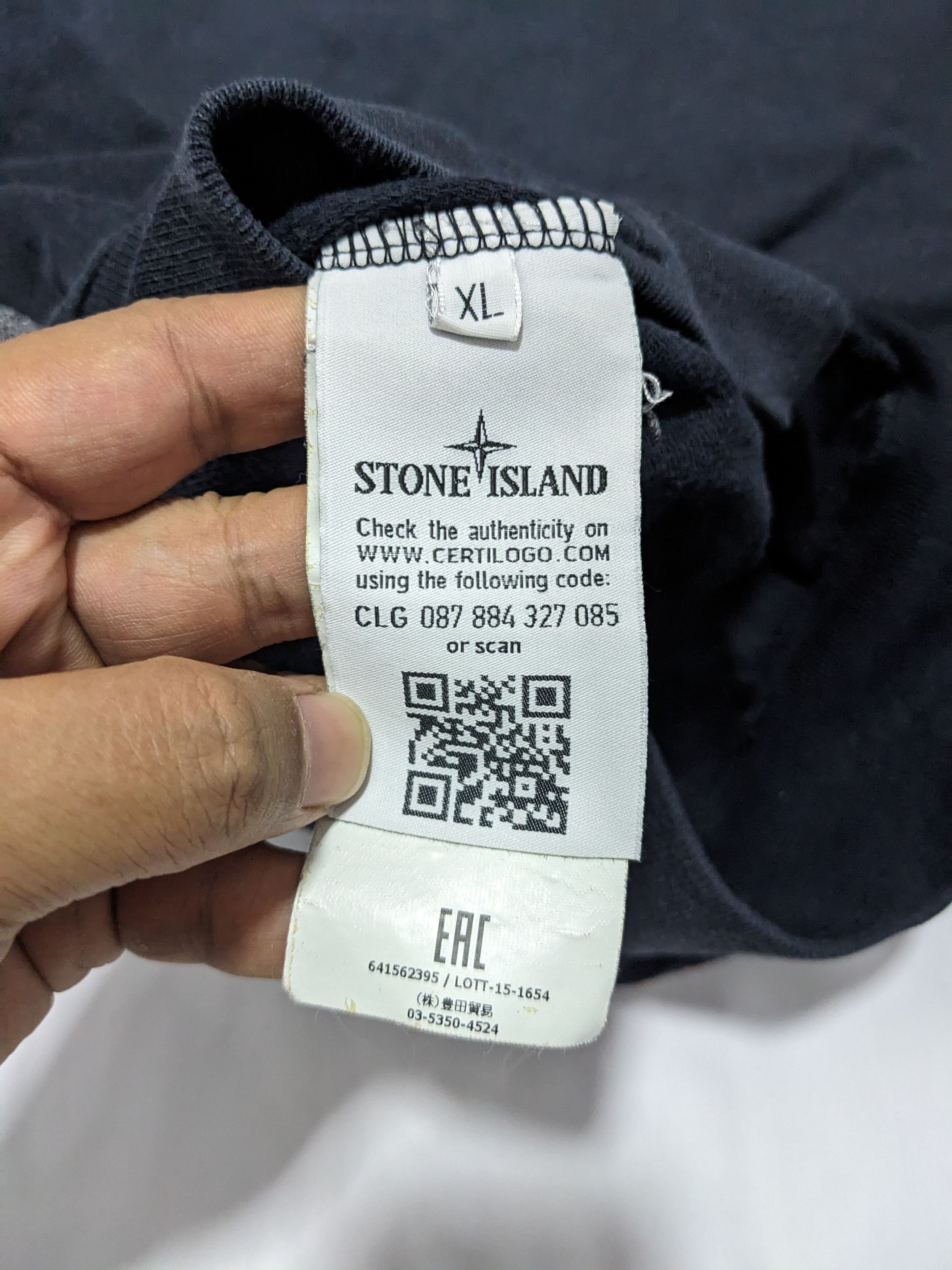 Stone Island Faded Black Sweatshirt Big Logo - 10