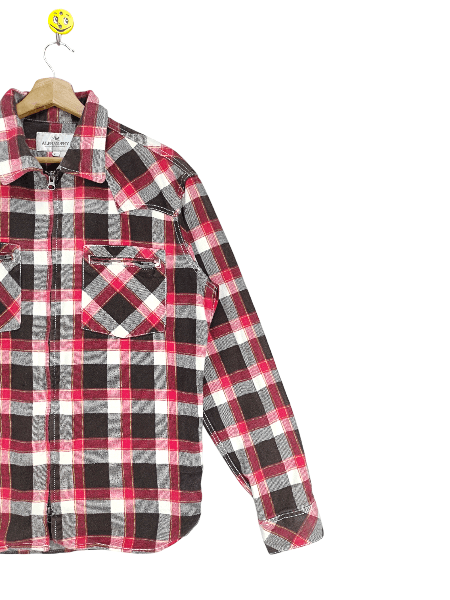 Japanese Brand - Steals🔥Flannel Jacket Checkered Zip Up by Alphasophy - 5