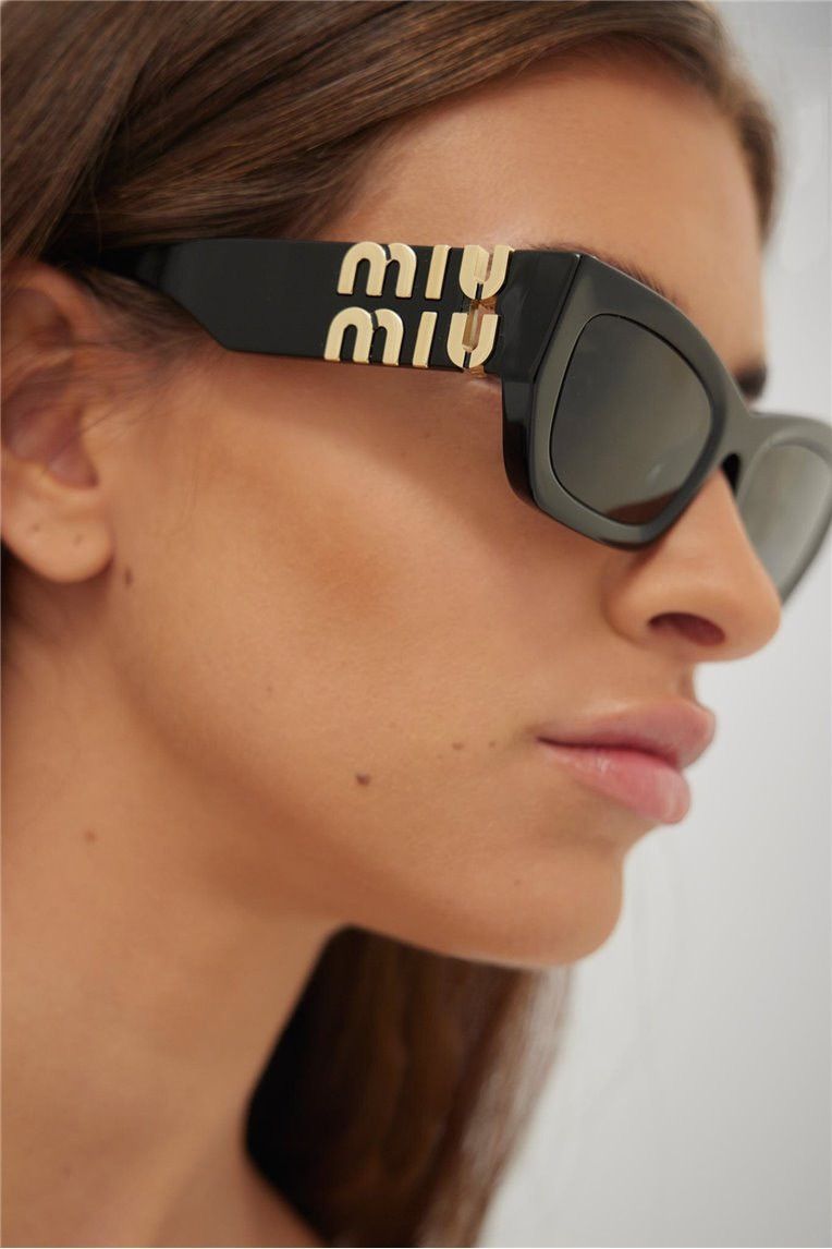 NEW MIU MIU MU09WS 1AB5S0 BLACK SMU 09W 1AB5S0 SUNGLASSES - 6