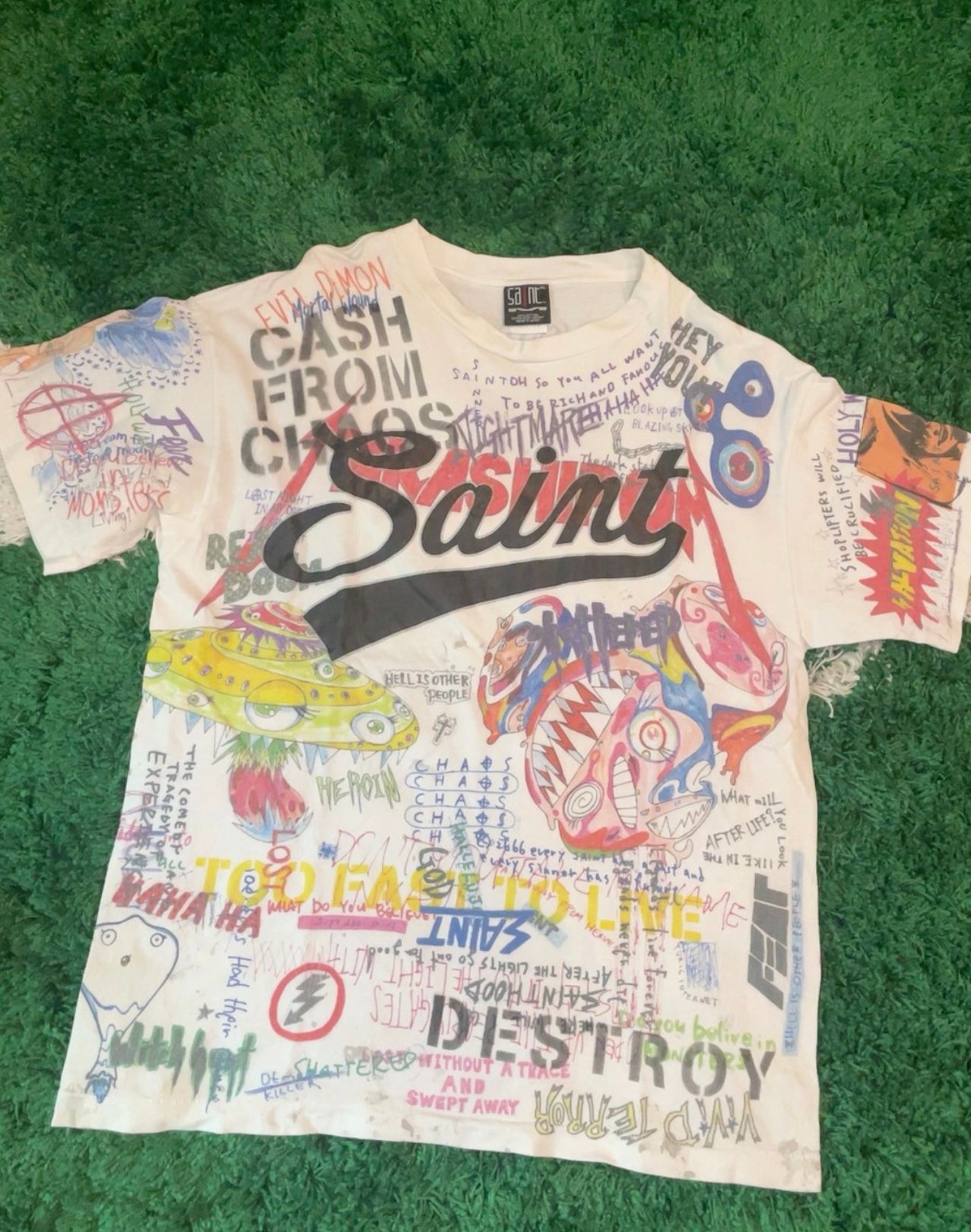 Saint Michael x Takashi Murakami graffiti t-shirt - 1