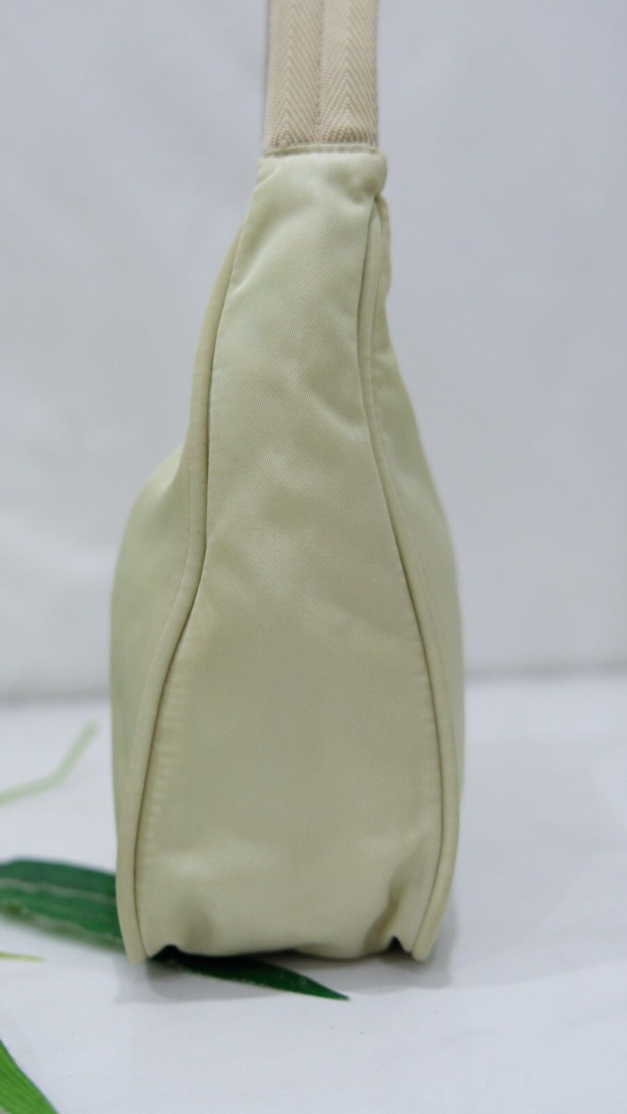 Authentic vintage prada hobo cream nylone bag - 5
