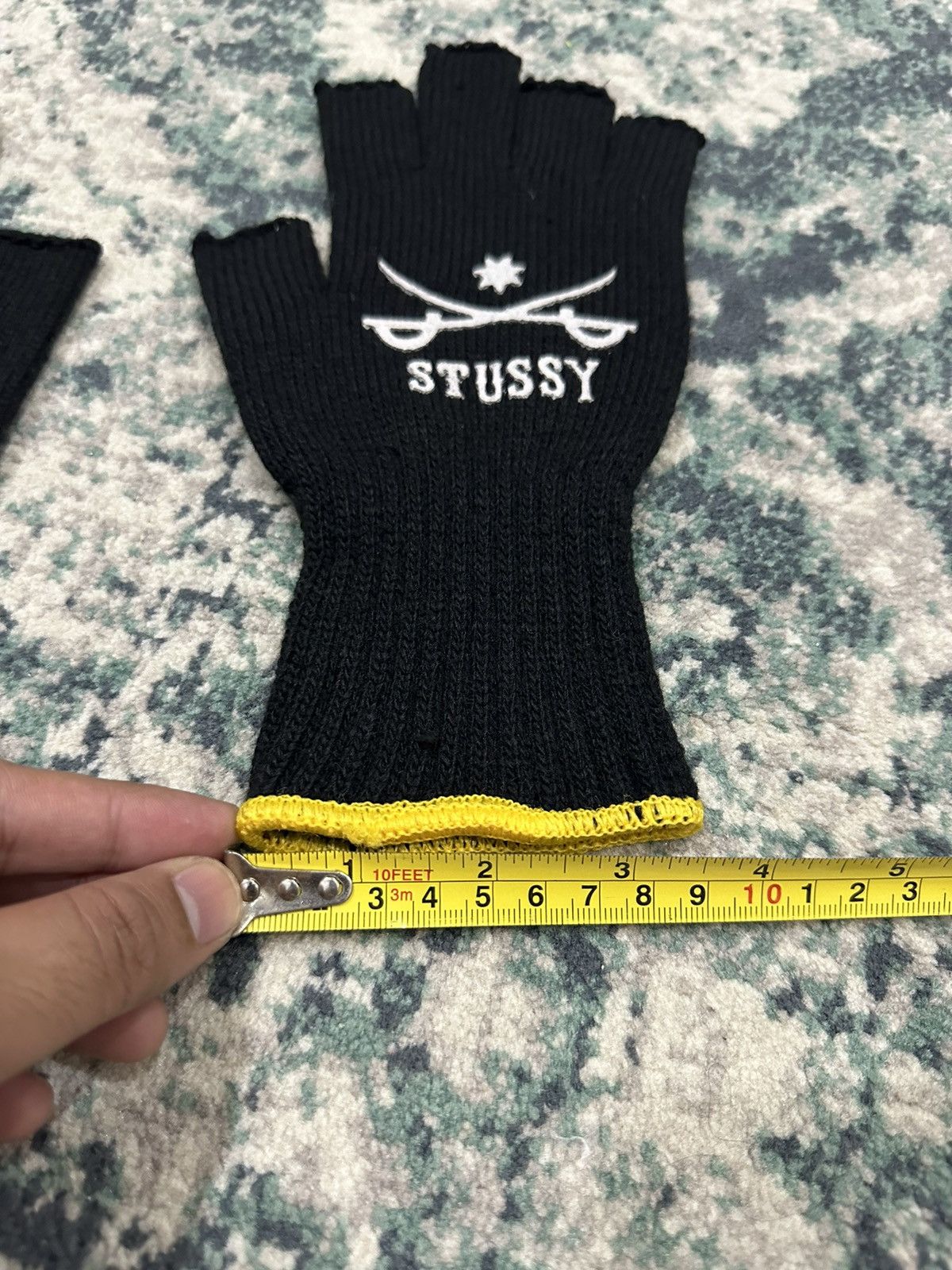 Stussy Sword Fingerless Gloves Black Yellow (Japan Only) - 6