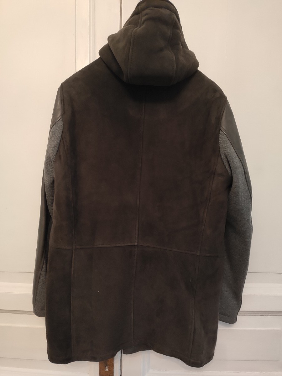 Paolo Pecora - Shearling parka in khaki.Like Saint Laurent or Gucci - 3