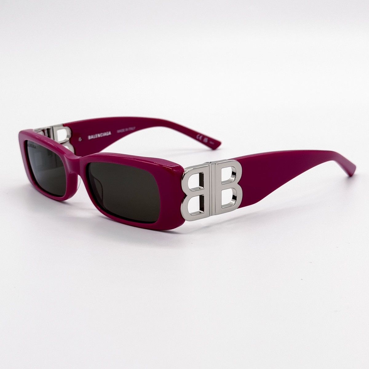 NEW BALENCIAGA BB0096S 016 SQUARE FUCHSIA WOMEN SUNGLASSES - 6