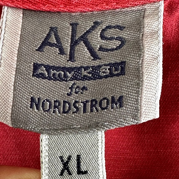 VTG Nordstrom Amy K Su Henley Shift Dress 90s Sleeveless Pockets Relaxed Fit XL - 2