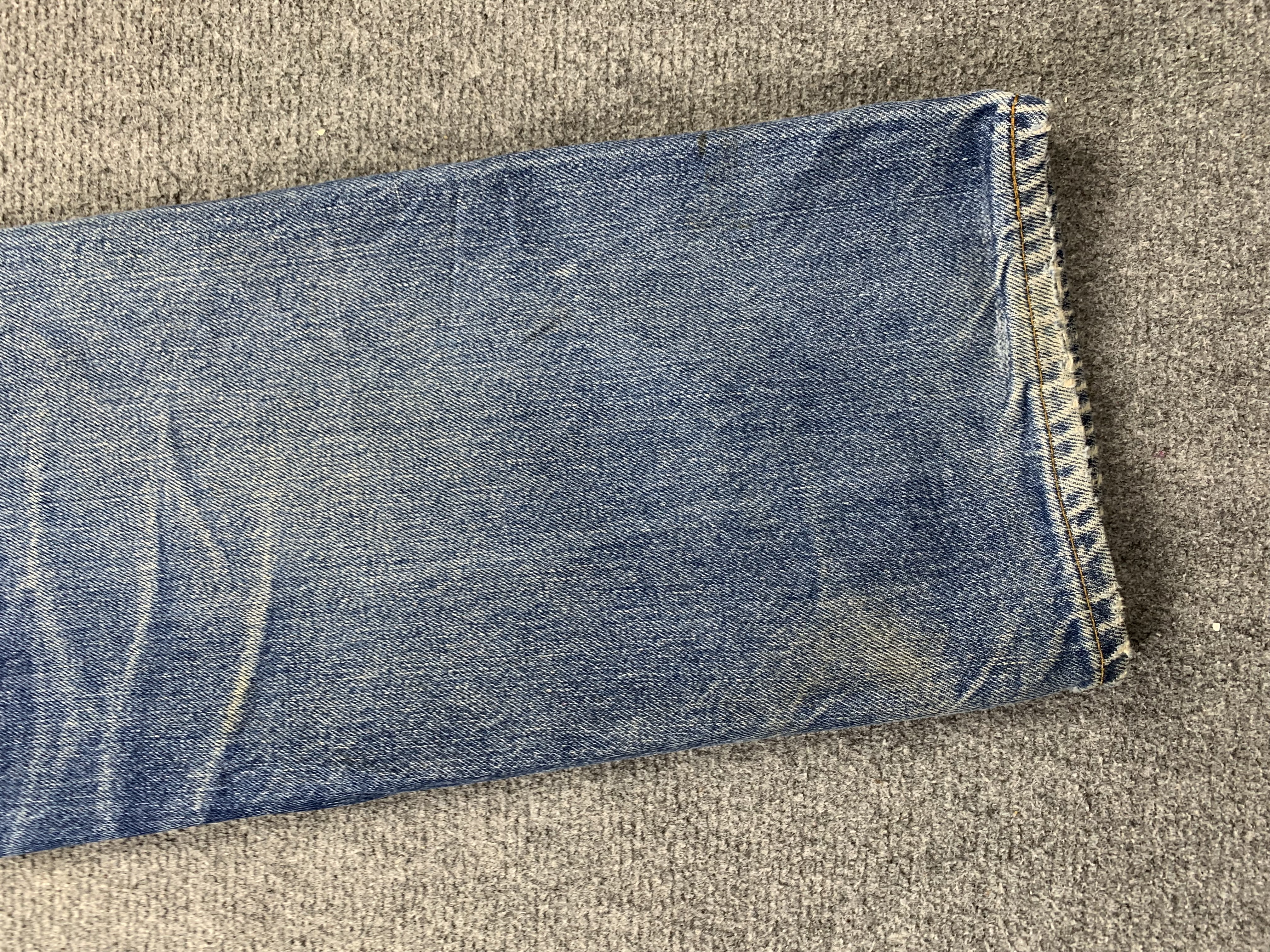 Vintage - Vintage LVC 90s Levis 501 Big E Selvedge Faded Blue Jeans - 20