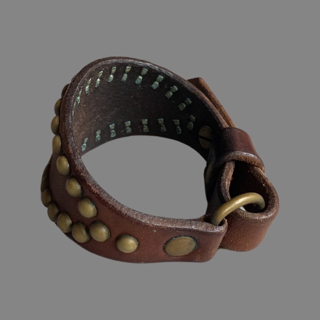 FW05 “The High Street “ Stud Leather Bracelet - 4