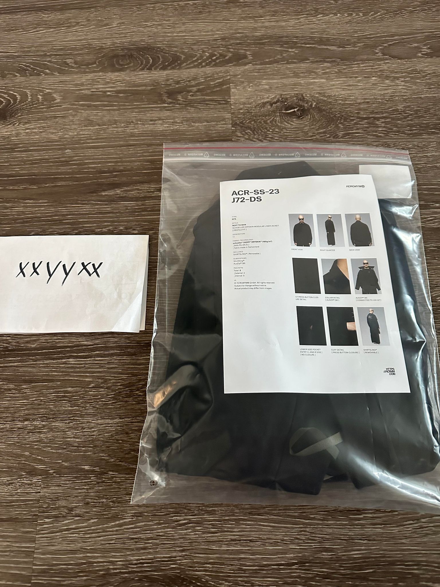 ACRONYM J72-DS | xxyyxx | REVERSIBLE