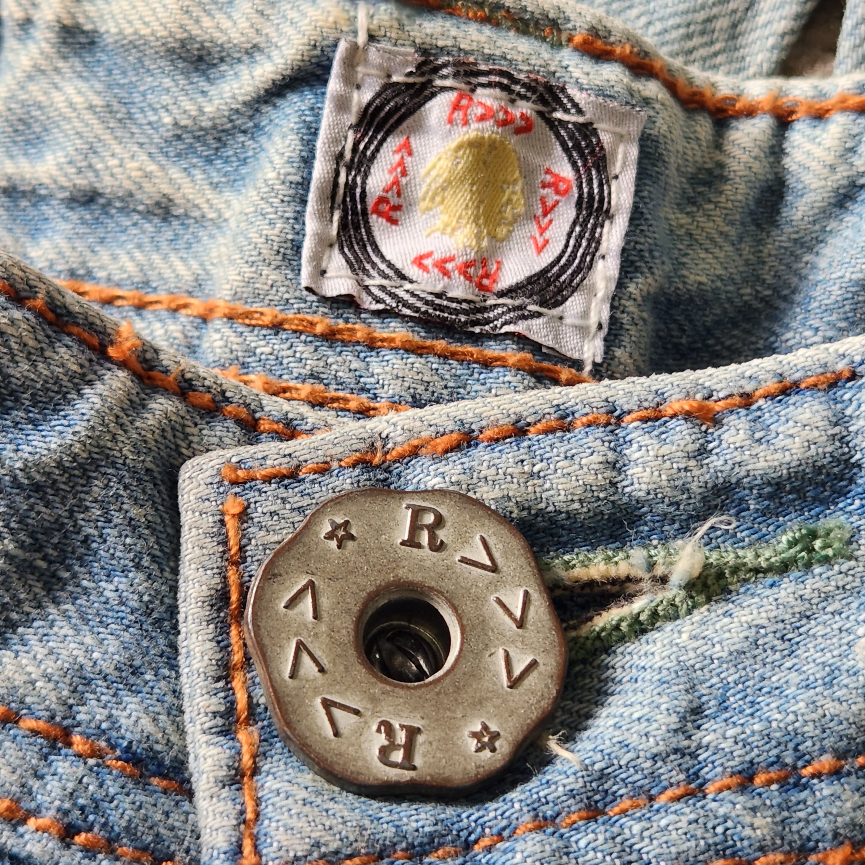 Vintage Blue Reef Denim Japan Jeans With Patches - 6