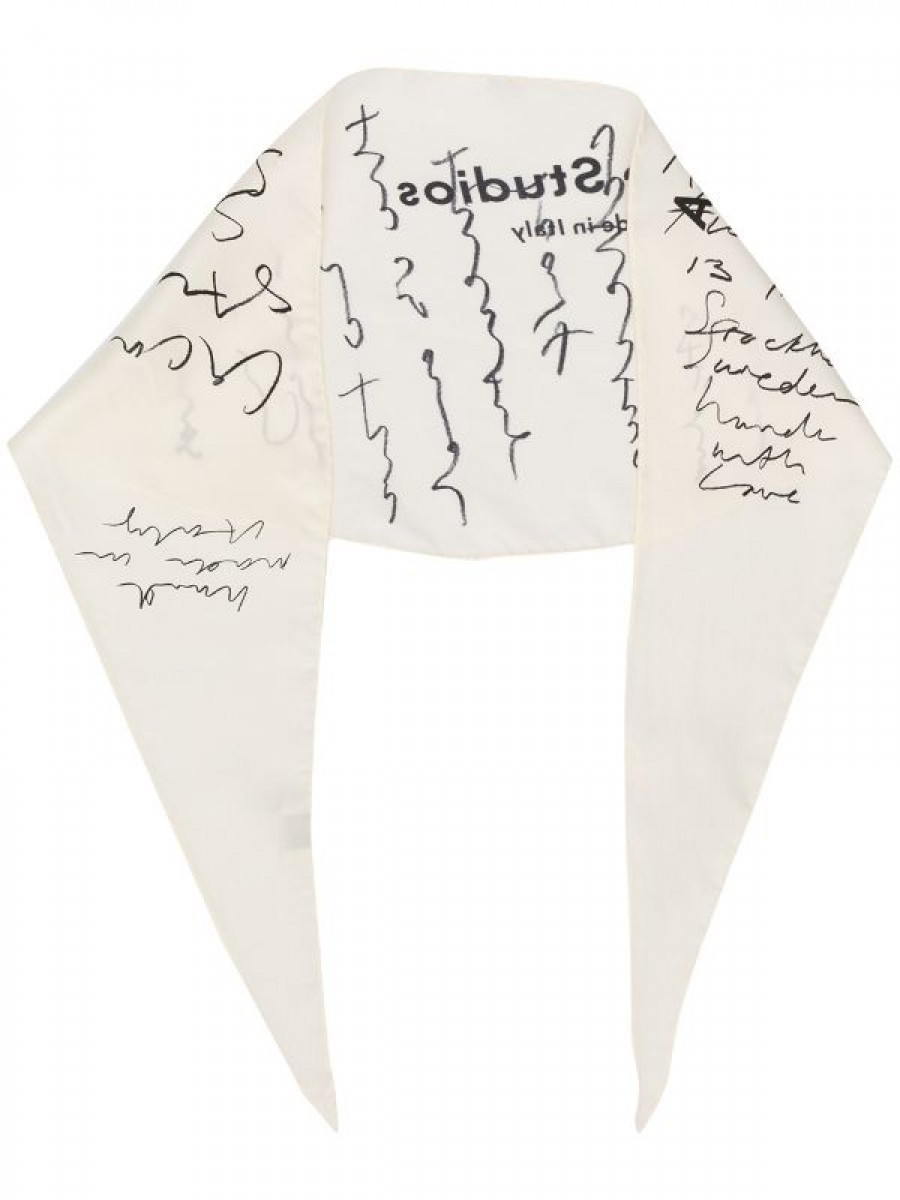 BNWT SS20 ACNE STUDIOS HANDWRITTEN MOTIF SILK SCARF - 1