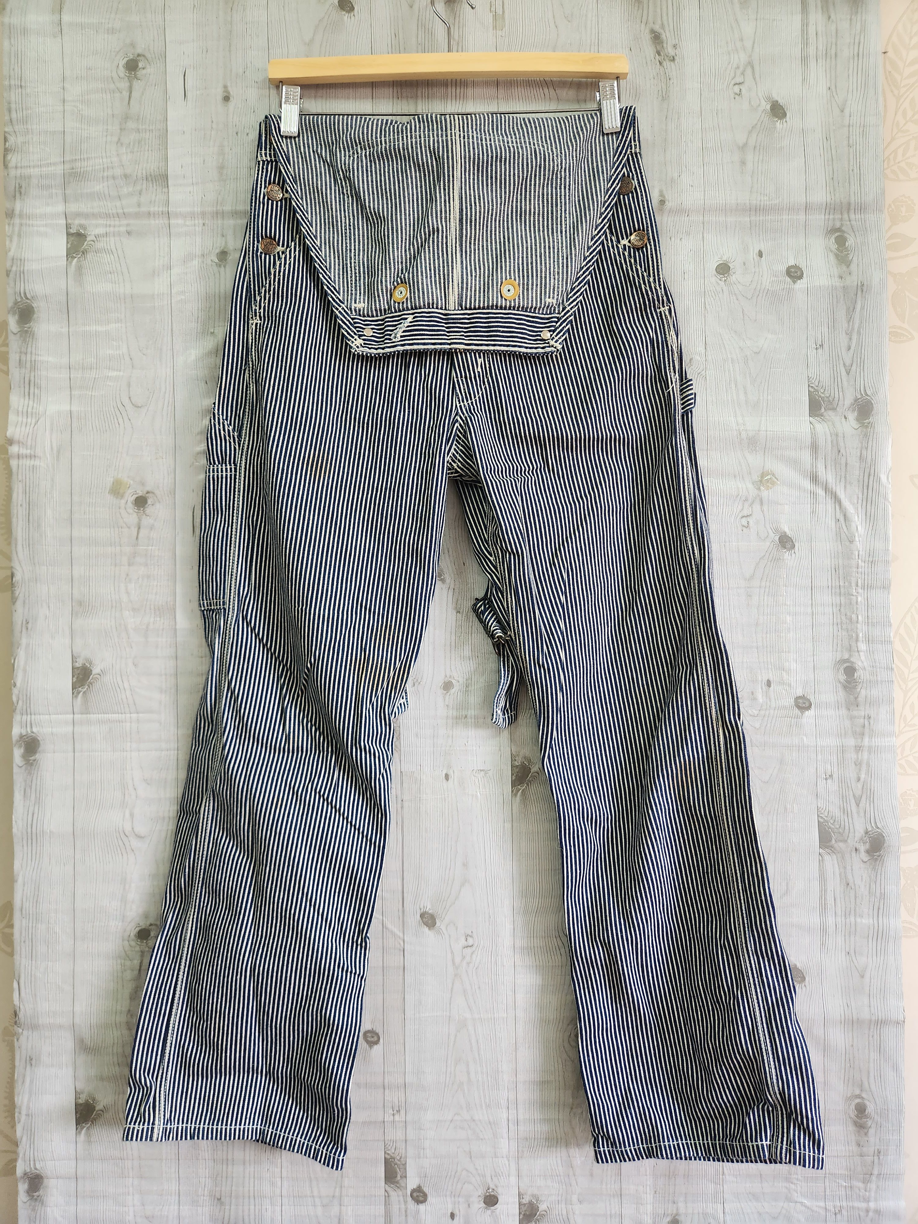 Vintage Hickory Big John Overall Classic Pockets - 1