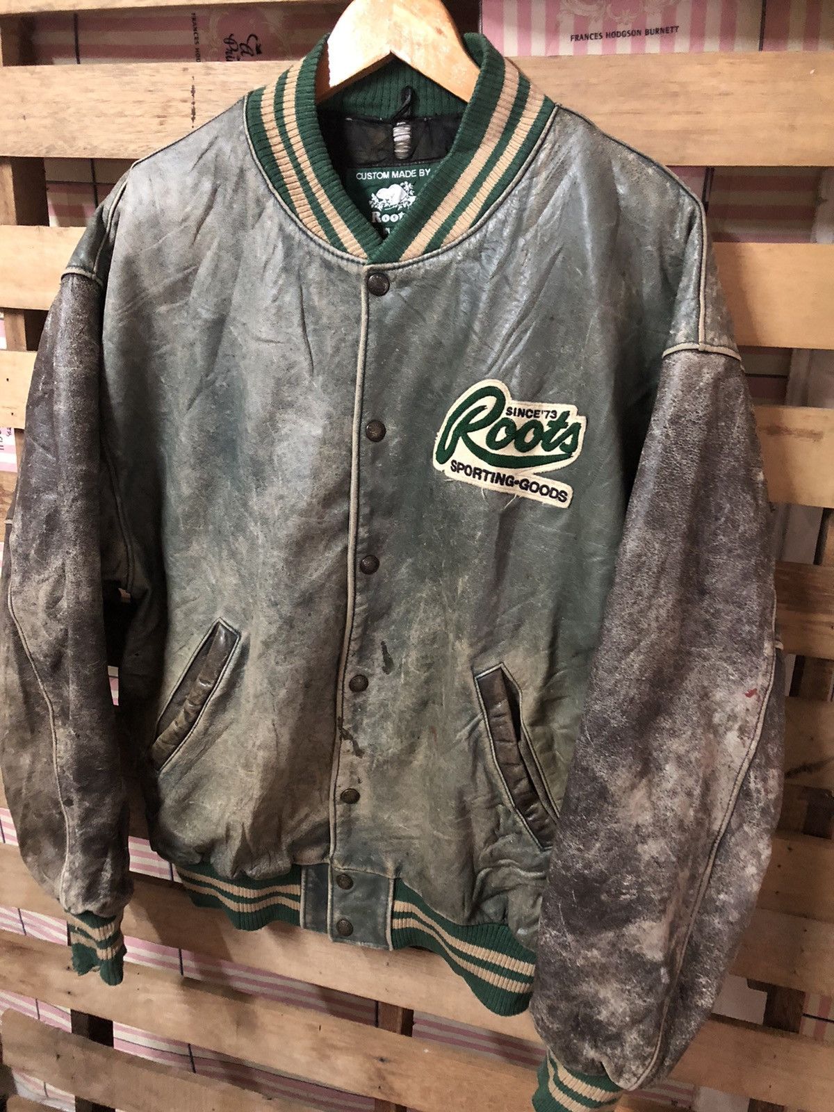 Sports Specialties - Vintage 70s Root’s Sporting Ford Varsity Jacket Distressed - 4