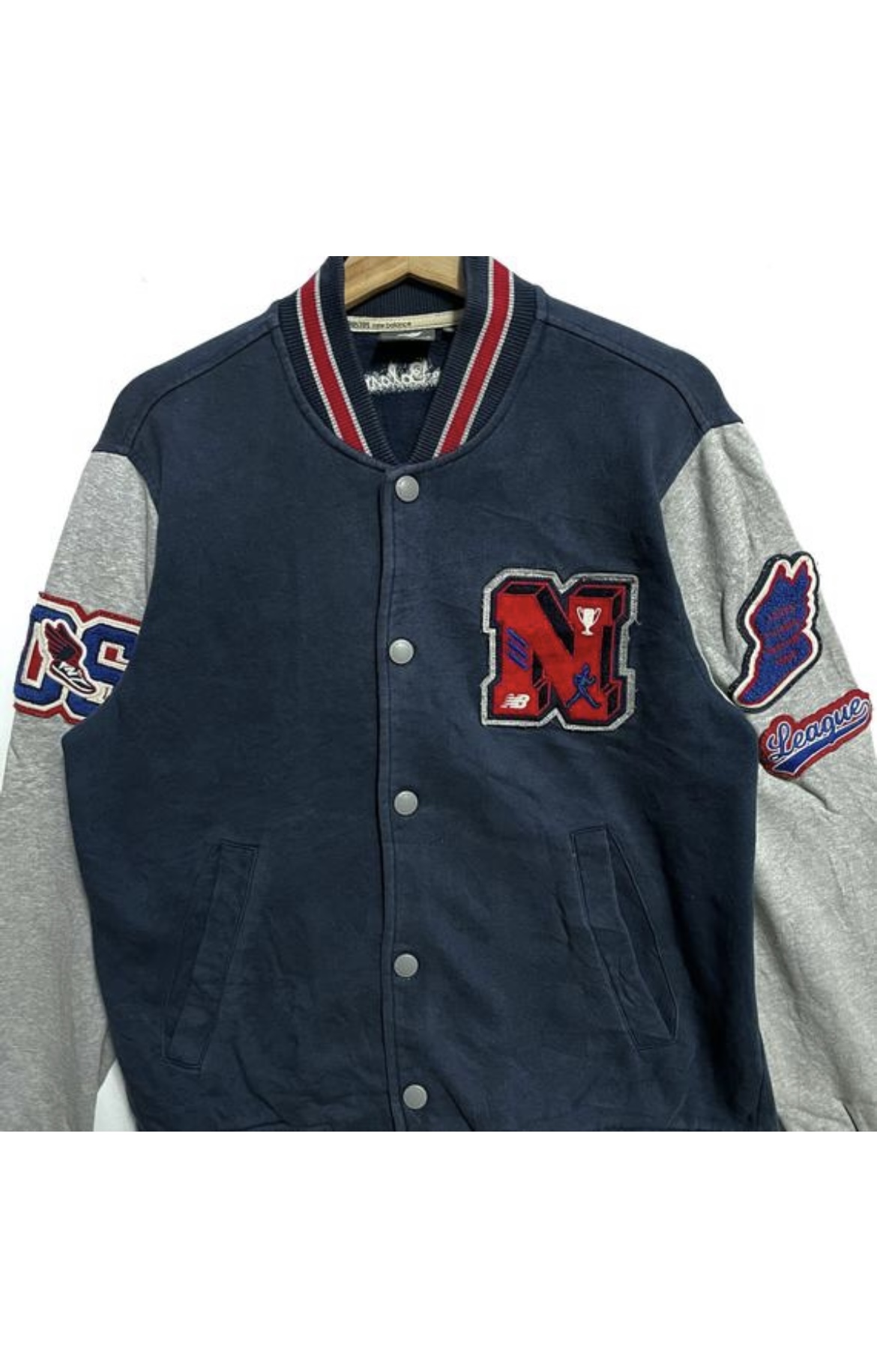 Vintage New Balance x Boston Varsity Jacket 90s Mlb Size L - 5