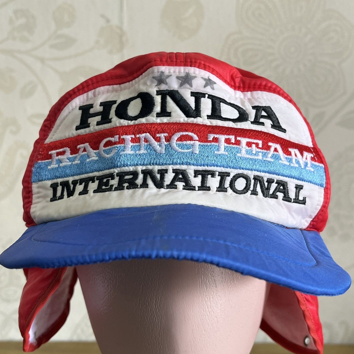 Vintage 1980s Honda Racing Nylon Hat Japan Made - 12