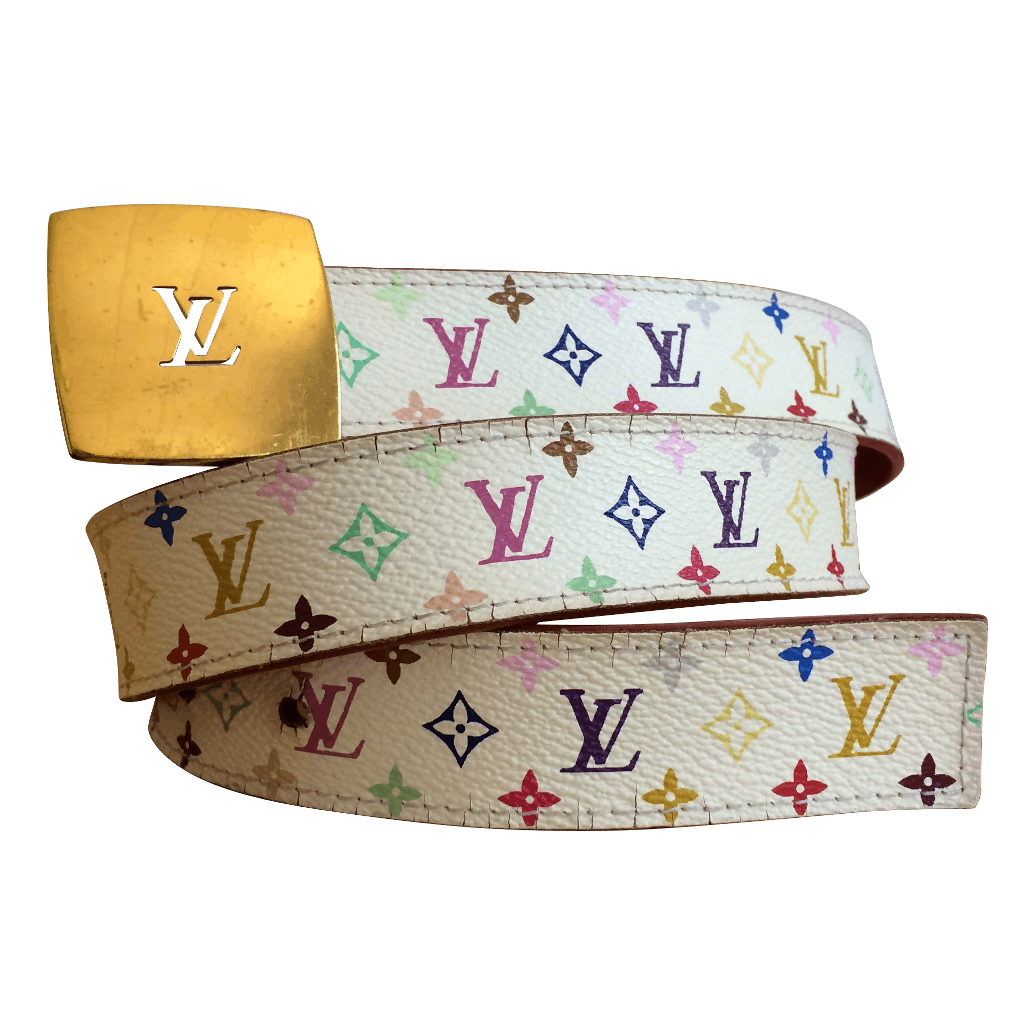 S/S 2003 Louis Murakami Multicolor Monogram Belt - 1