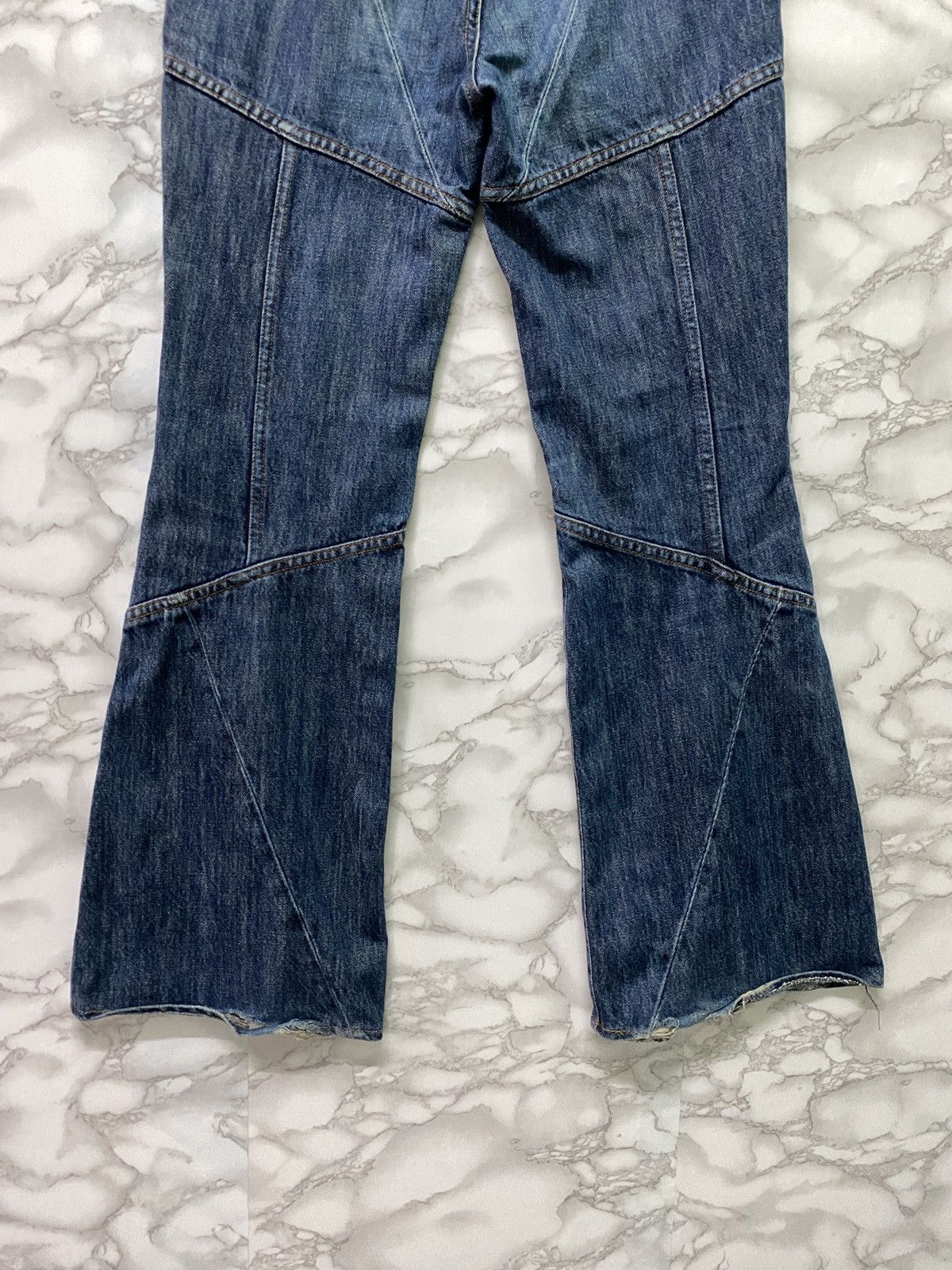 Vintage - DIESEL INDUSTRY Flared Reconstructed Low Rise Denim - 16