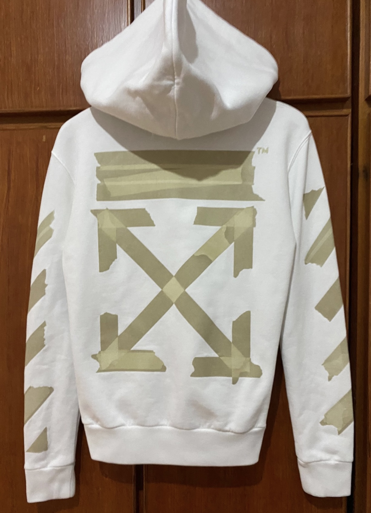 Off-white bronzing hoodie - 1