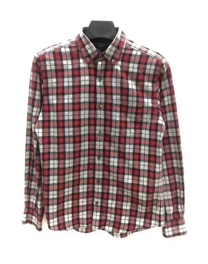 Beams Plaid Tartan Single Pocket Shirt Button Up - 1