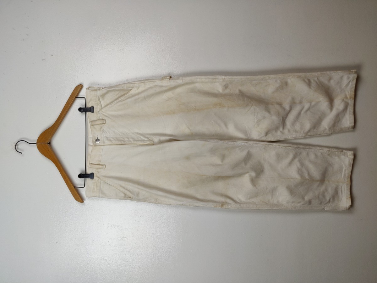 White Cargo Worker Pant Trouser - 2