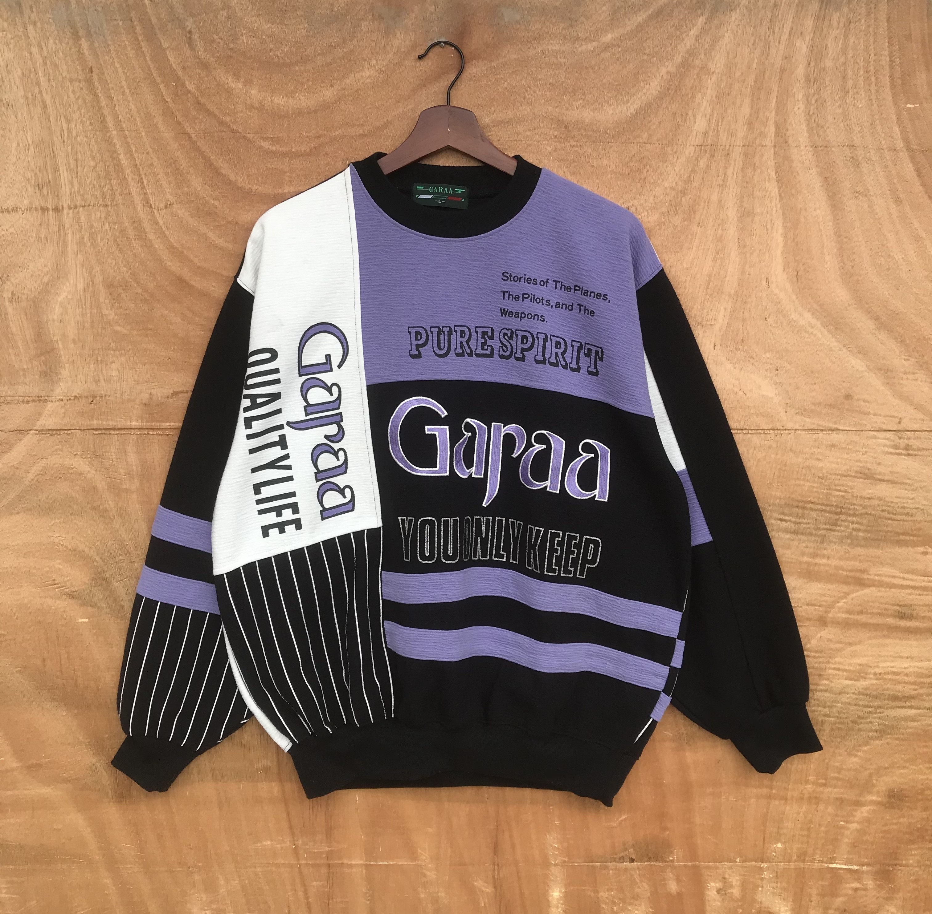 Streetwear - Garaa big logo crewneck multitone sweatshirt - 1