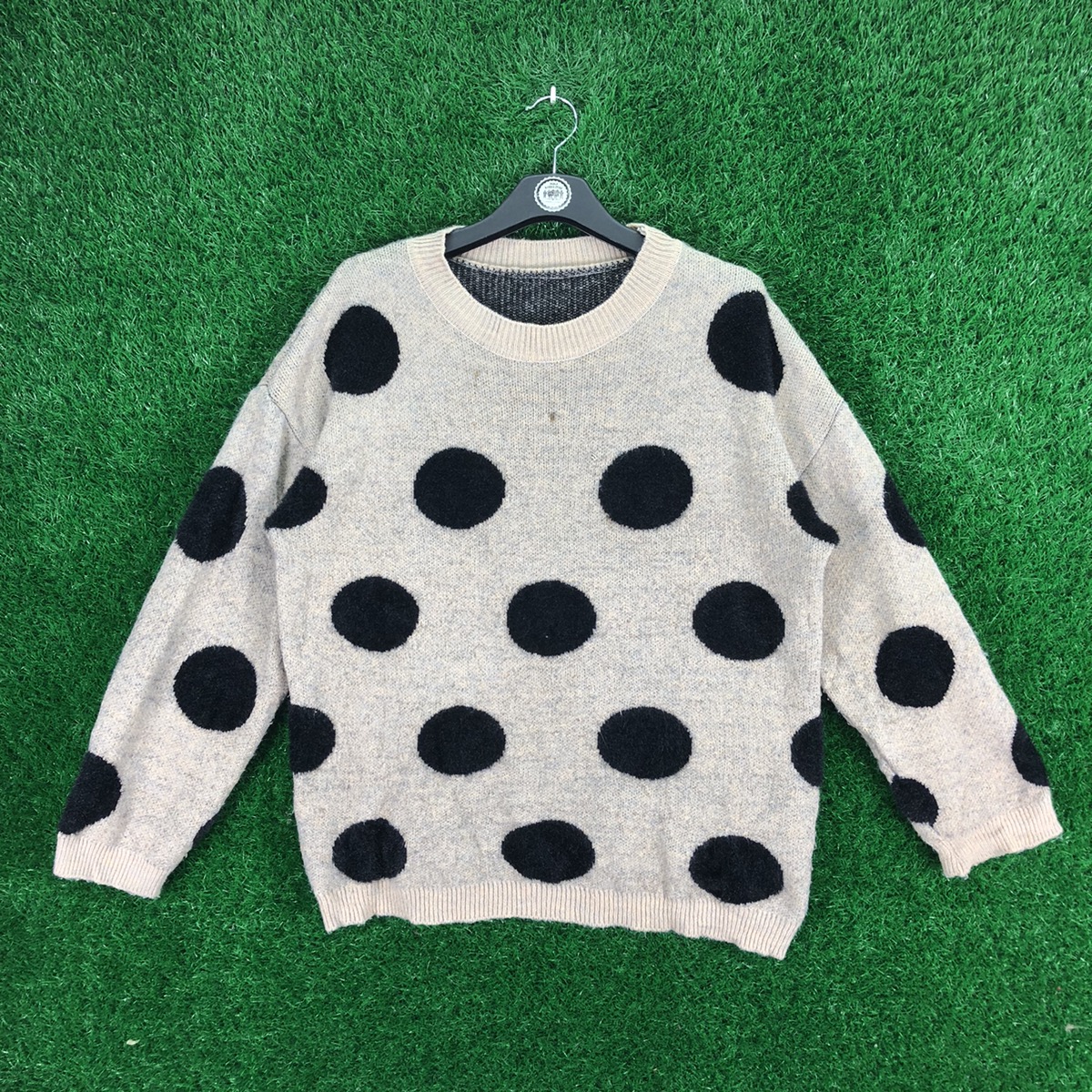 Vintage - Vintage Knit Sweater Polka Dot Japan Designer Brand - 1