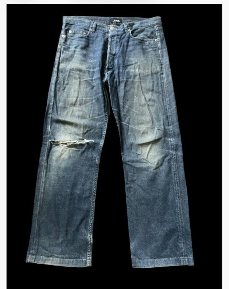 Vtg A.P.C. Denim Jeans - Straight Leg - Distressed Fade - 1