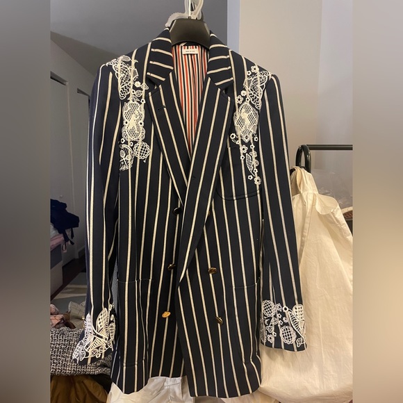 Thom Browne Tennis Capsule Striped Suit Blazer Jacket - 1
