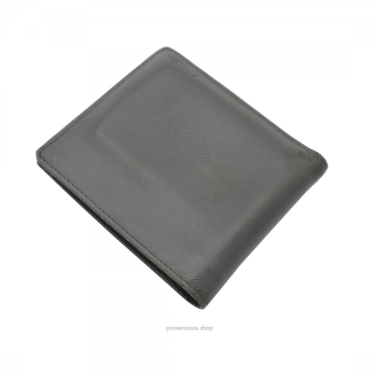 Prada Bifold Wallet - Grey Saffiano Leather - 4