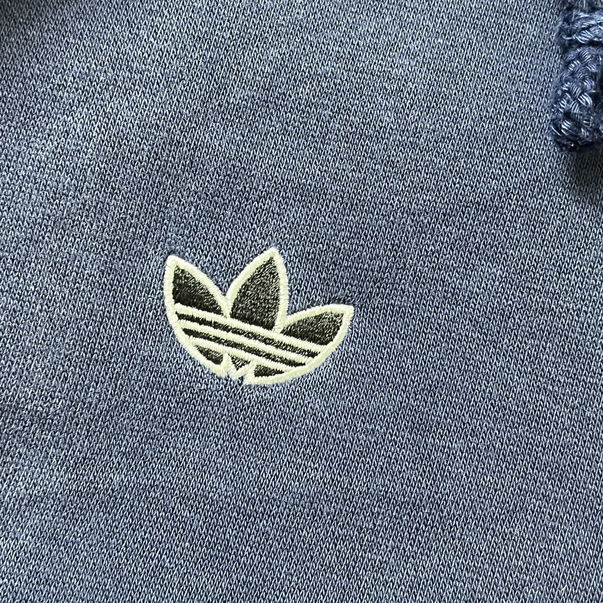 Vintage Adidas 3 Stripes Hoodie Blue Label Trefoil - 9