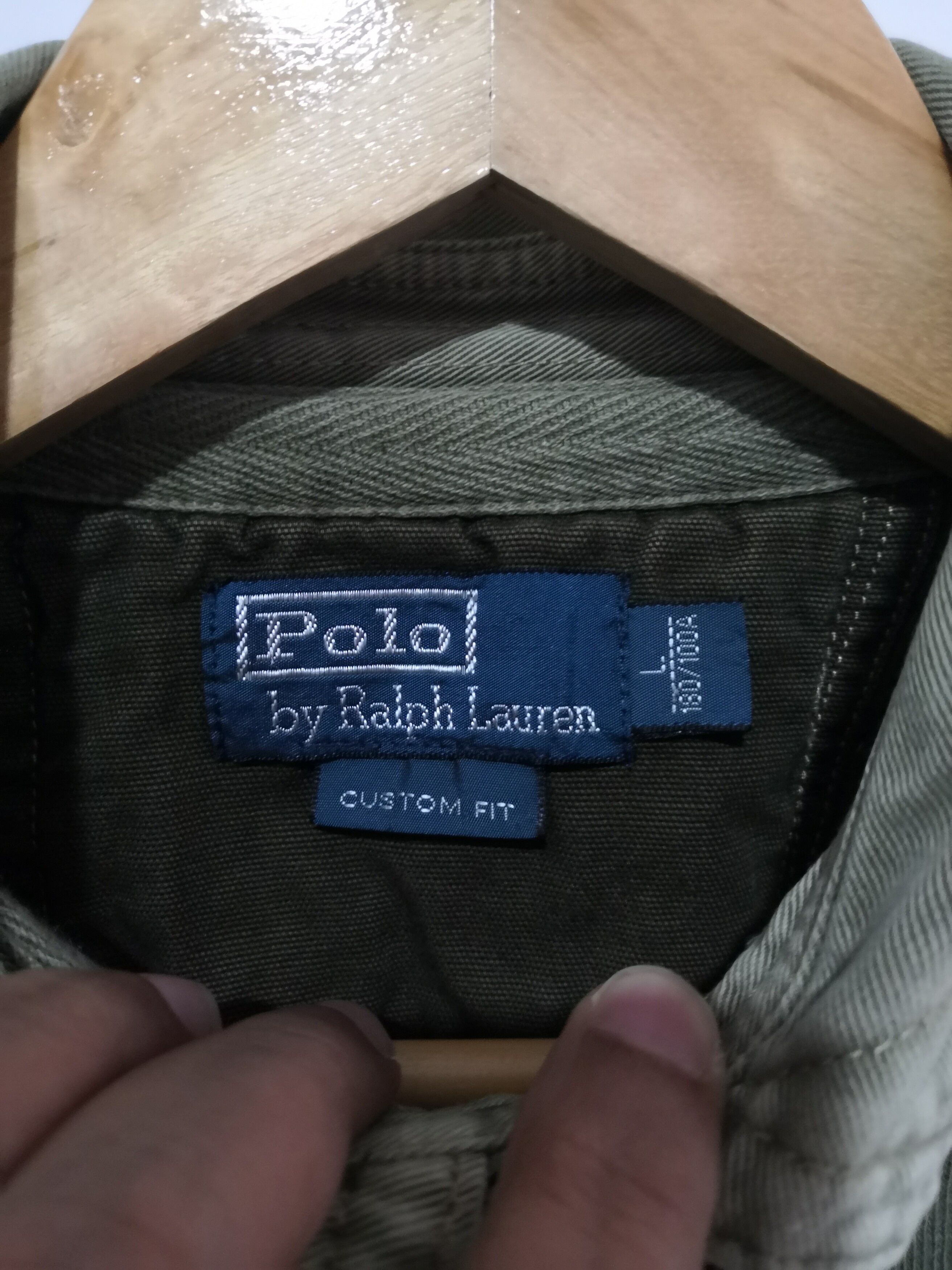 Rare Vintage Polo Ralph Lauren Military Elbow Patch Shirt - 6