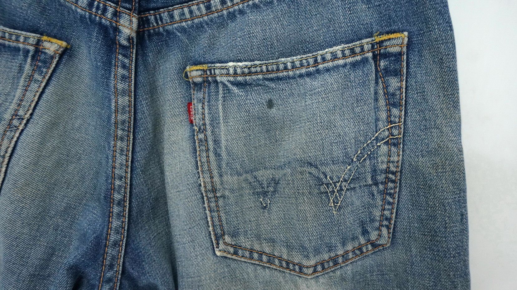 🔥 Vtg EDWIN 13oz Grand Blue Selvedge Worn Out Aging Denim - 13