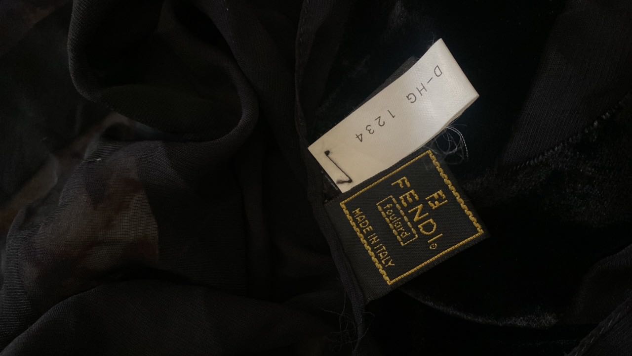 Fendi Foulard Silk Rayon Velvet Scarf - 4