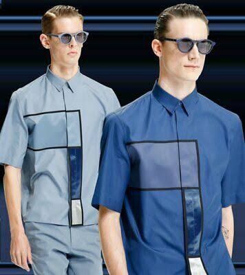 SS14 Dior Homme Kris Van Assche Haute Patchwork Shirt - 1
