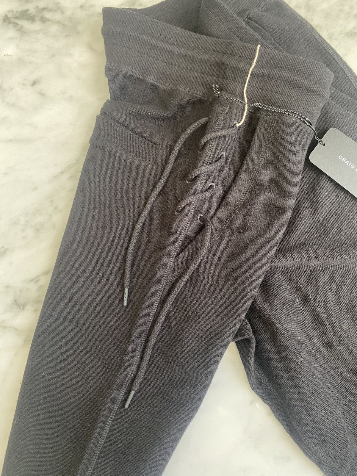 Craig Green Reverse Terry Laced Sweatpants Black - 9