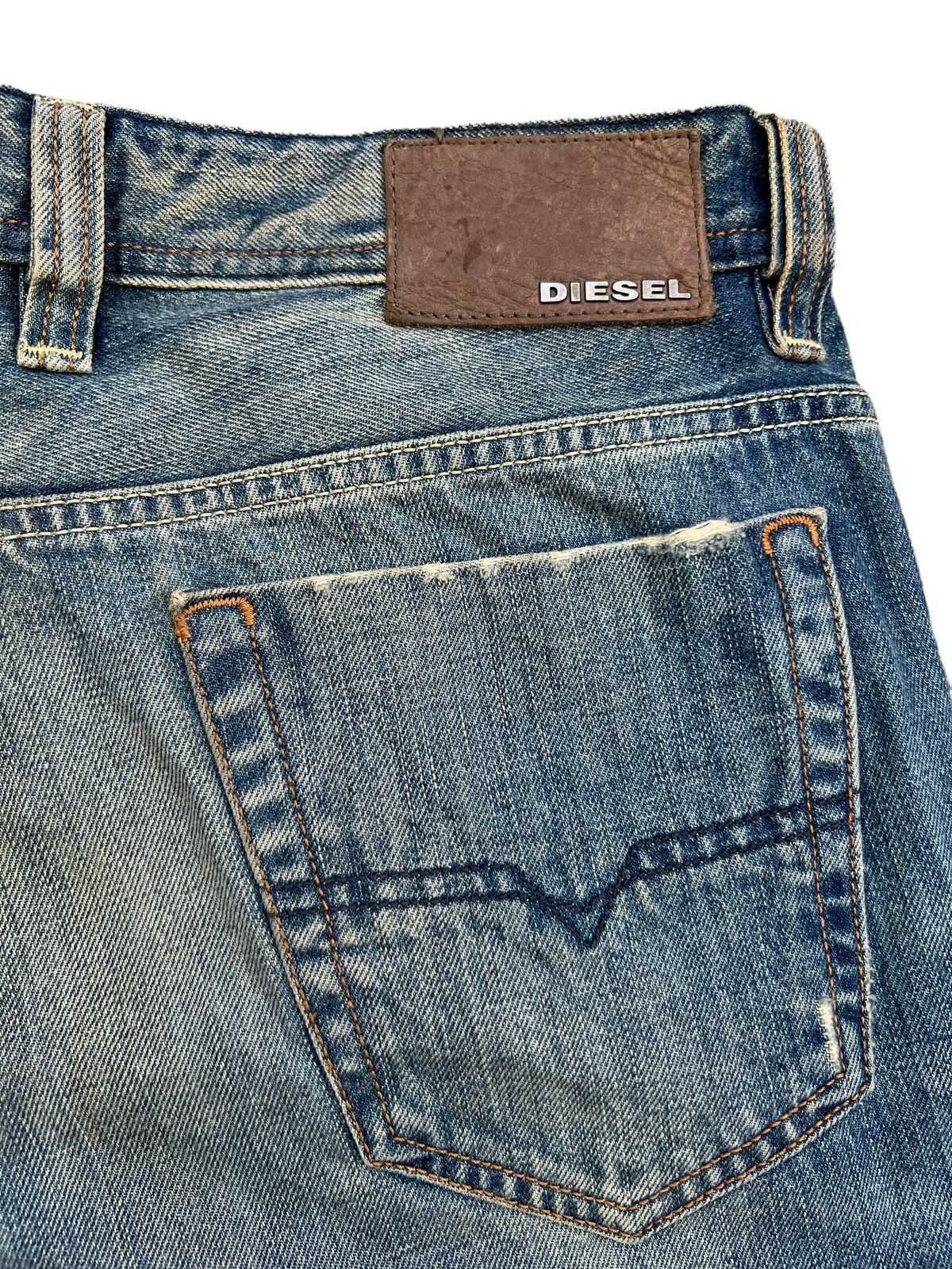 Diesel Mudwash Distressed Straightcut Denim Jeans 33x32 - 9
