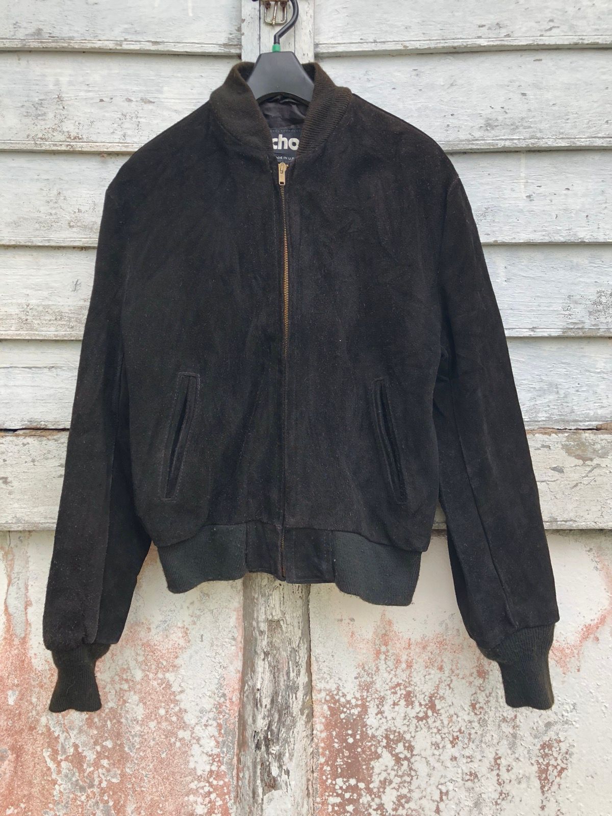 Vintage Schott Black Suede Leather Jacket - 1