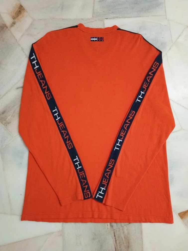 Tommy Hilfiger - Rare! Vintage Tommy Hilfiger Jeans spell out V neck Shirt - 2