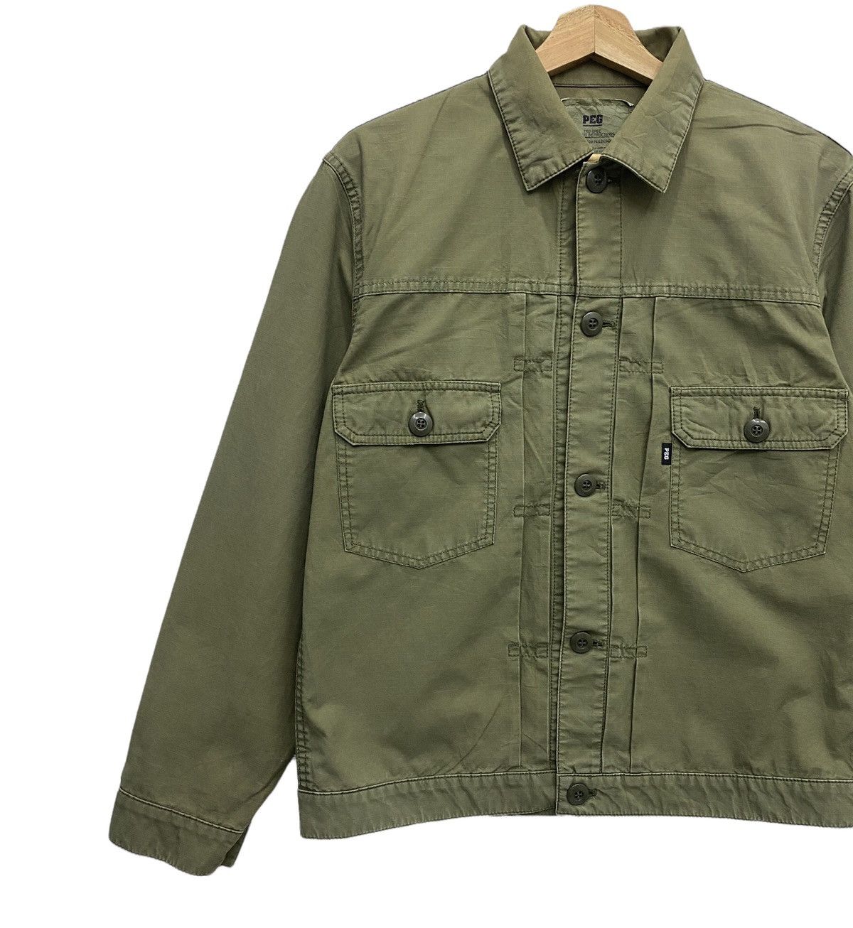 MILITARY BUTTON SHIRT JACKET BY PEG MADE IN JAPAN - 4