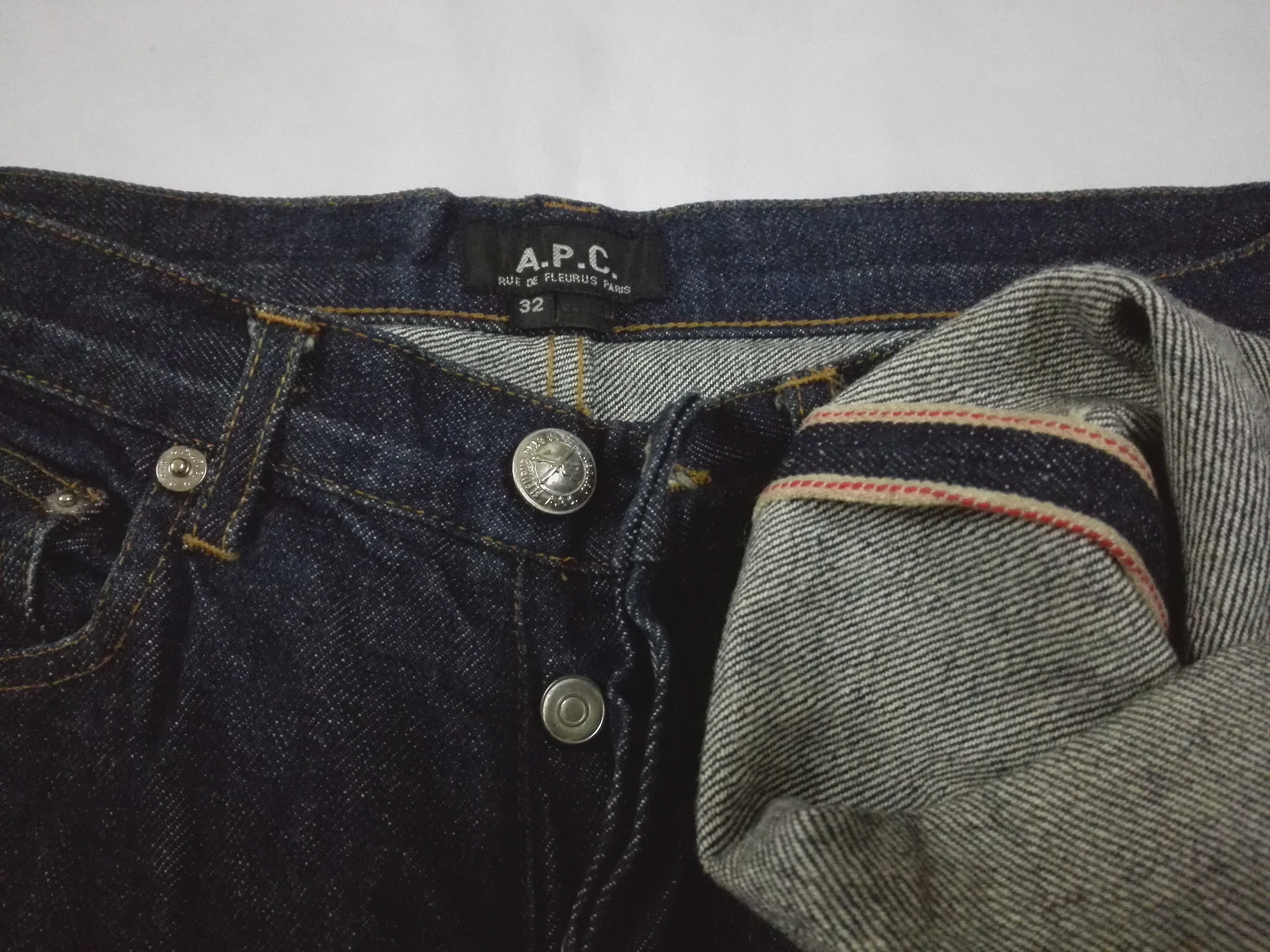 A.P.C. APC Mens Selvedge Denim Dark Blue Jeans - 1