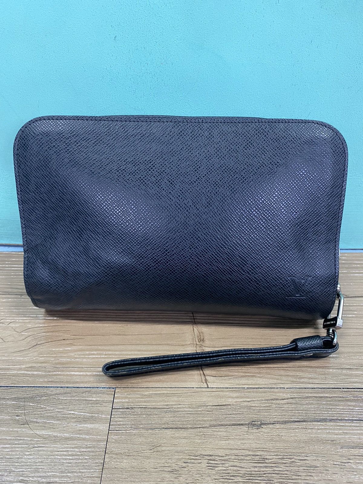 Authentic Louis Vuitton Black Taiga Clutch - 1