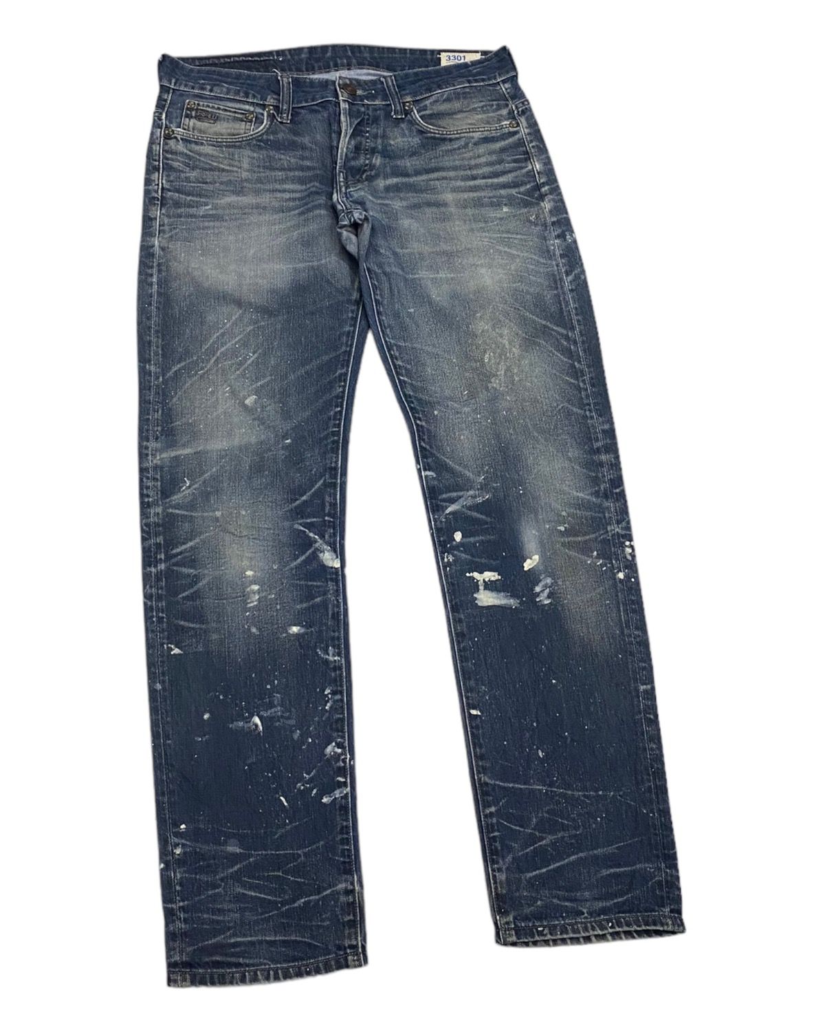 Archival Clothing - G-STAR RAW DISTRESSED PAINTED 3301 UNDERCOVER STYLE JEANS - 7