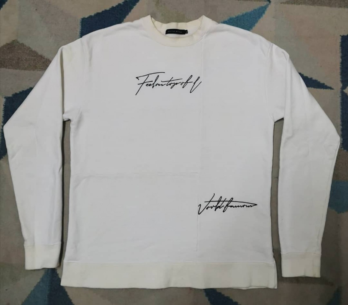Designer - Embroidered Spellout Jumper - 1